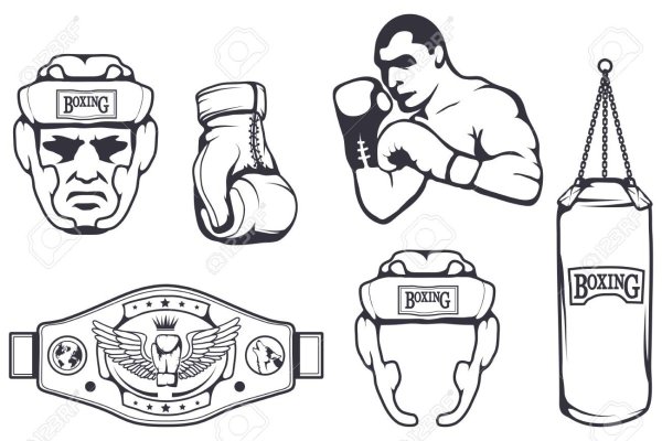 Боксерские перчатки векторное изображение