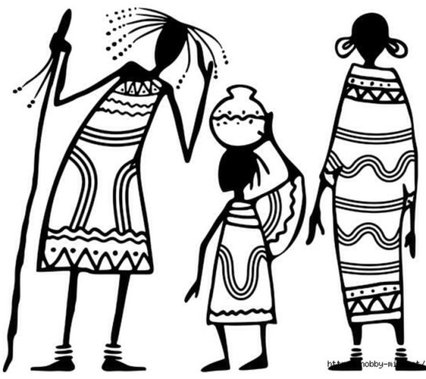 Костюм индейца раскраска