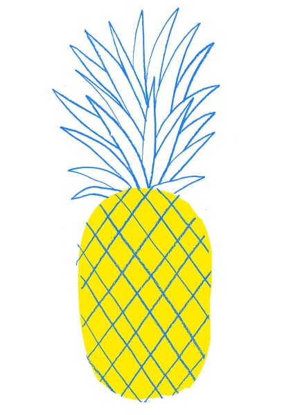 Ананас для срисовки легкие