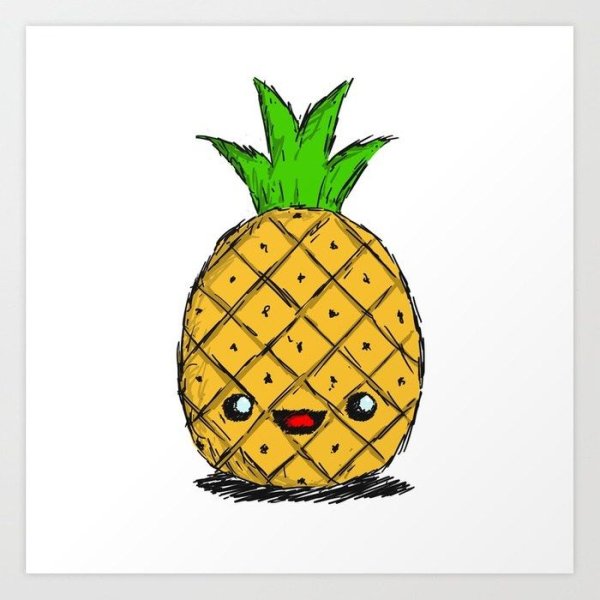 Поэтапное рисование ананаса