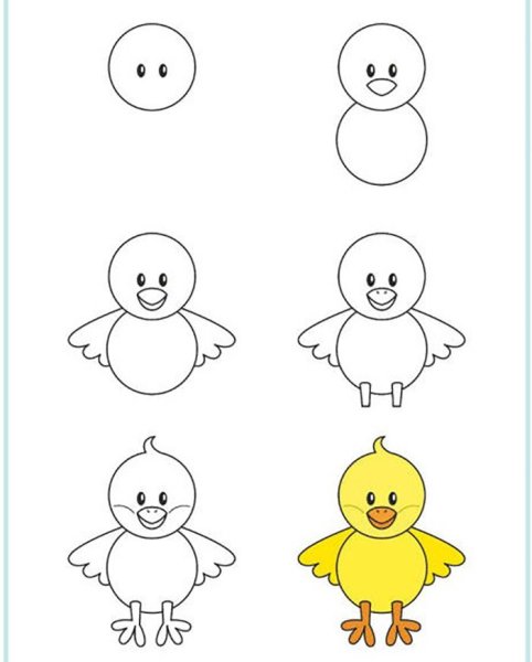 Поэтапное рисование для малышей