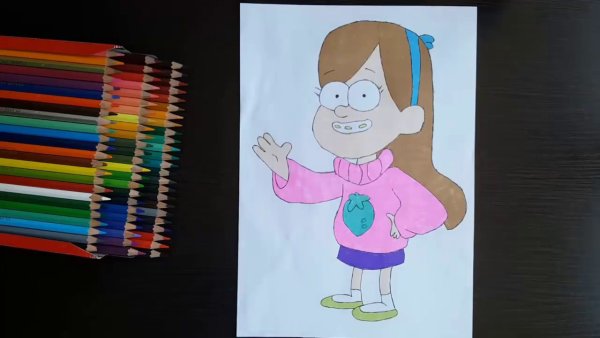 Раскраска Мейбл из Гравити Фолз