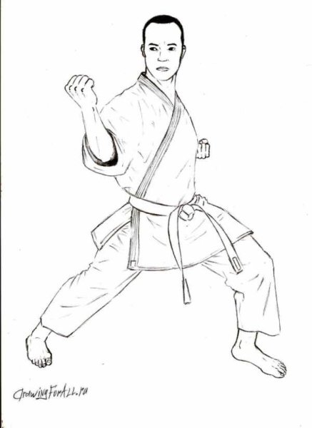 Рисунок на тему дзюдо