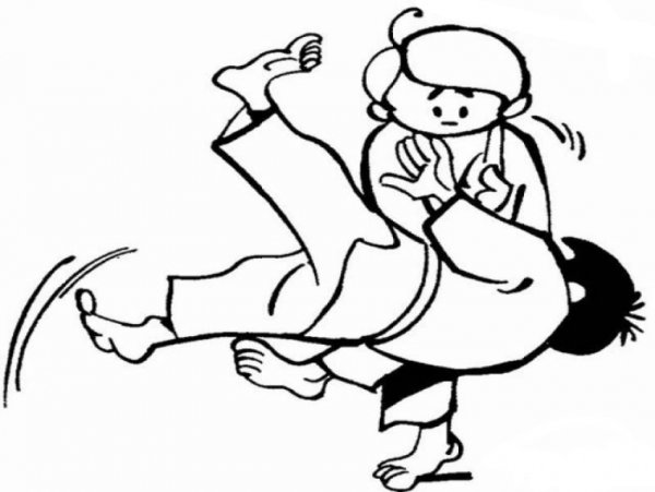 Каратэ раскраска для детей