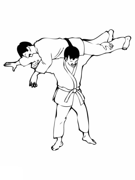 Каратэ раскраска для детей