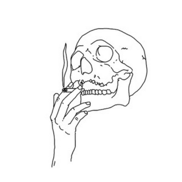 Курящий человек стикер