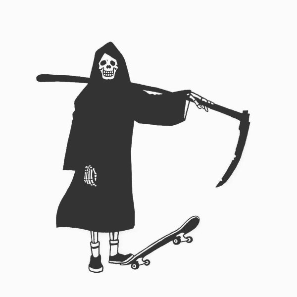Смерть с косой и скейтборд
