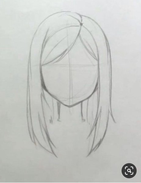 Аниме лицо девушки карандашом