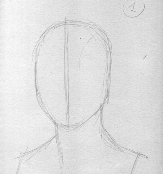 Зарисовки головы по плечи