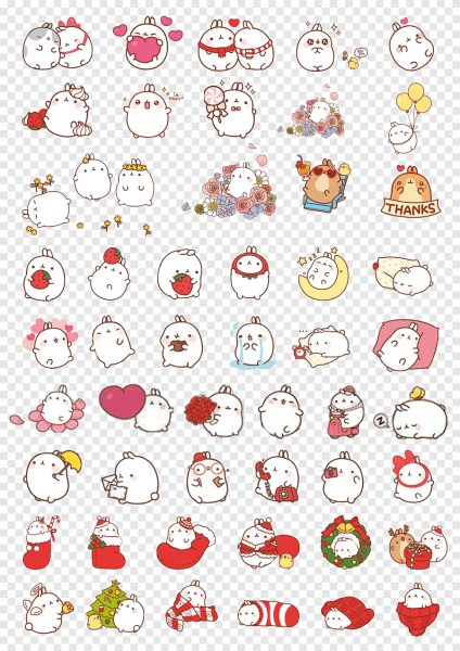 Новогодние наклейки милые