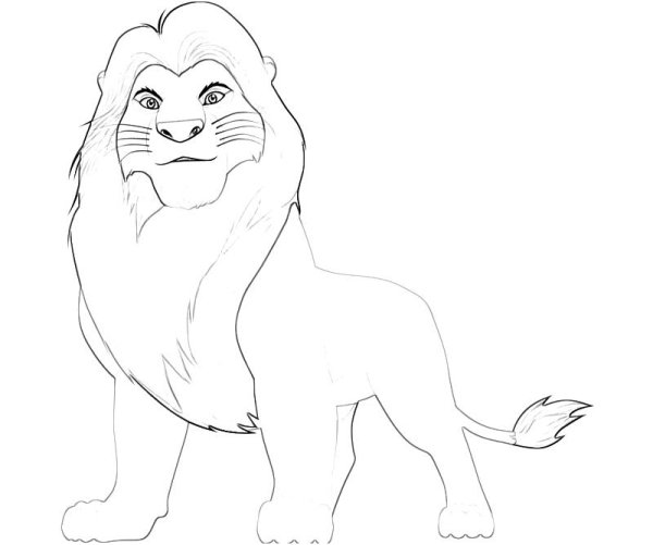 Король Лев карандашом Симба