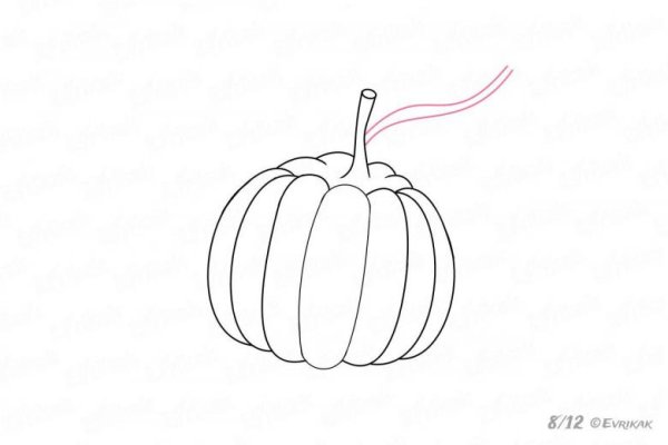 Маленькая тыква карандашом