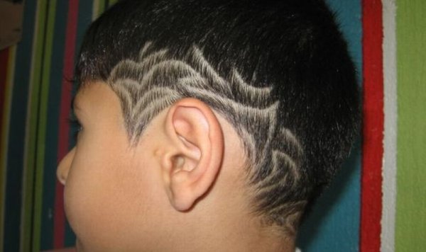 Узоры выстриженные на голове у детей
