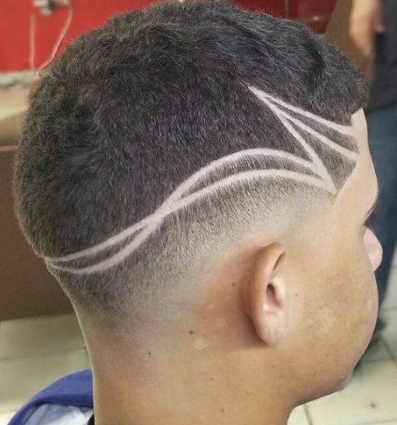 Мужские стрижки с выбритыми полосками