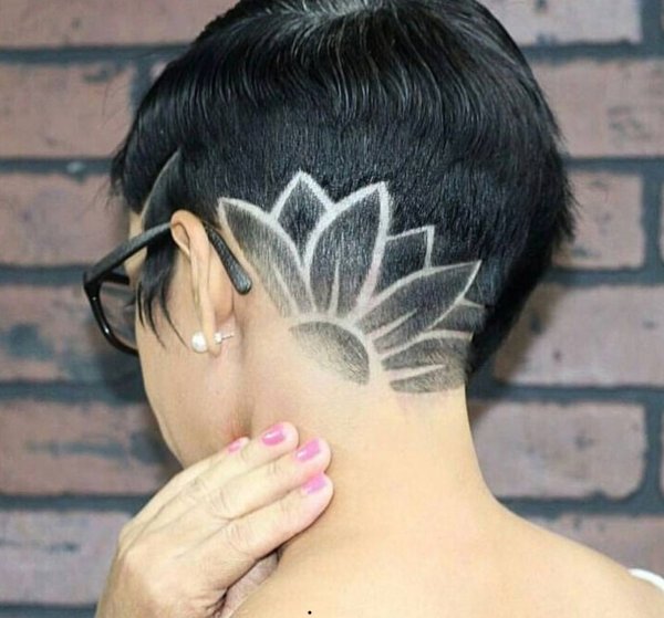 Хаир тату цветок