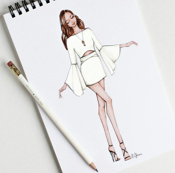 Скетчбук для рисования моделей одежды