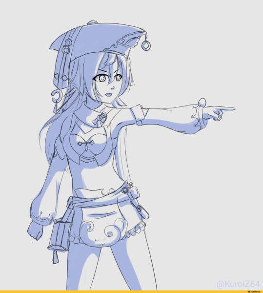 Геншин Импакт рисунки маркерами