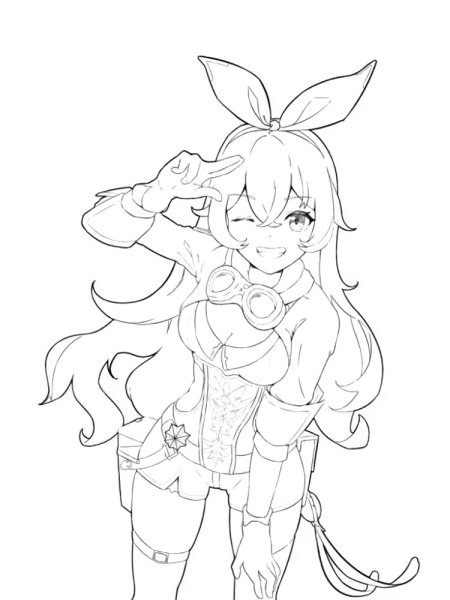 Сяо Геншин набросок