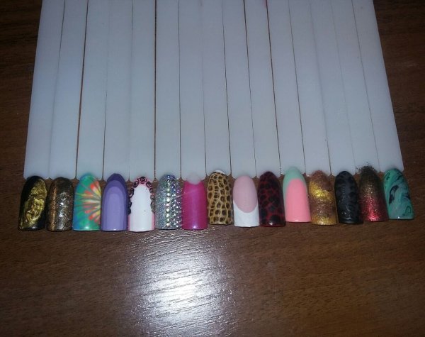 Рисунки на типсах для начинающих легкие