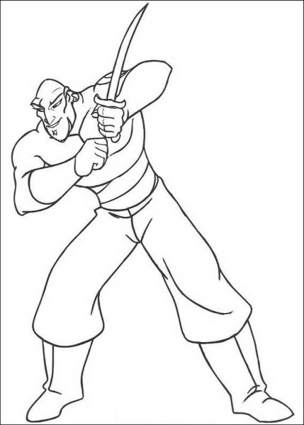 Раскраска Синдбад Легенда семи морей