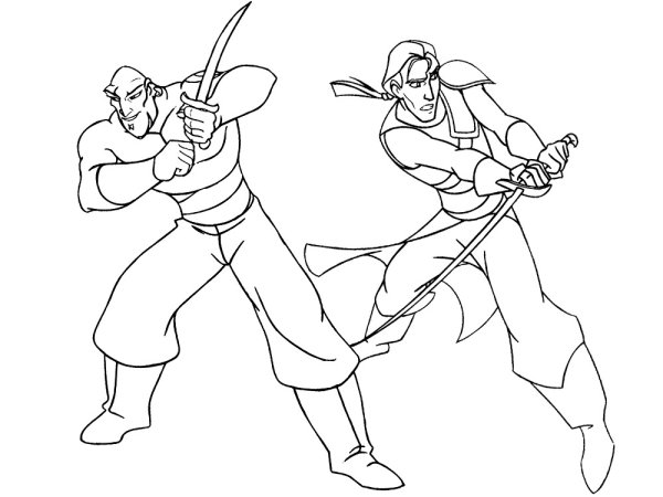 Синдбад мореход раскраска