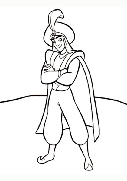 Раскраска принц алладин