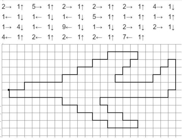Графический диктант легкий