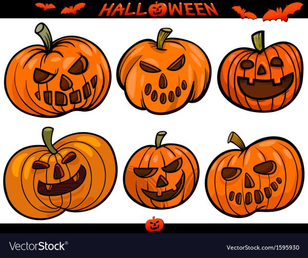 Рисунок тыквы на Хэллоуин легкий