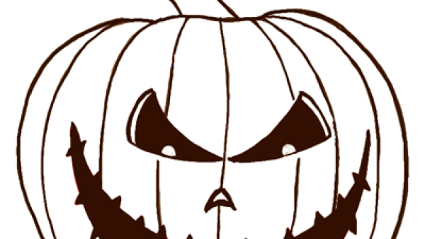 Эскиз тыквы на Хэллоуин