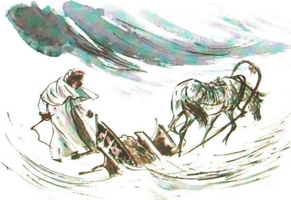 Зима крестьянин торжествуя рисунок детский