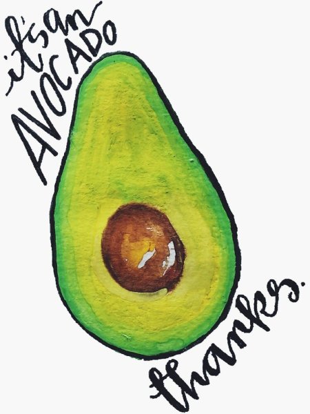 Авокадо мультяшный