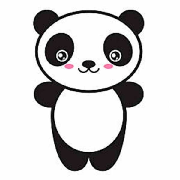 Рисунок панды для срисовки легкий