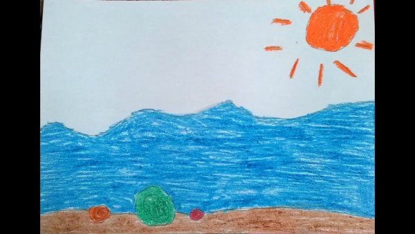 Детские рисунки моря