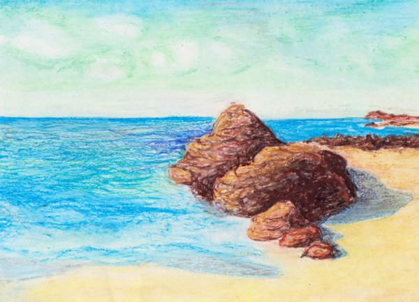 Морской пейзаж раскраска