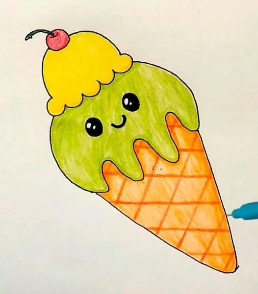 Лёгкие рисунки для срисовывания еды