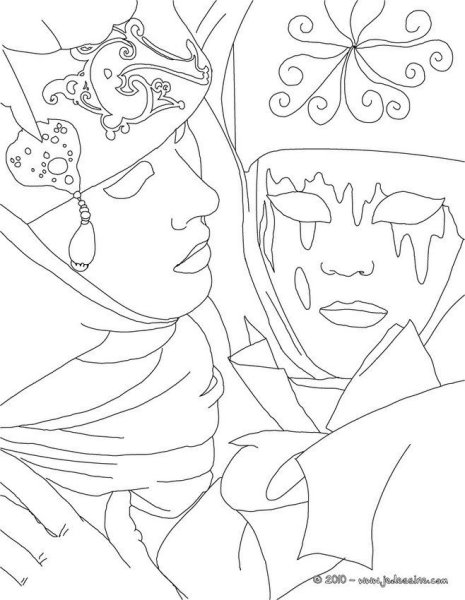 Рисунок Вали карнавал для срисовки