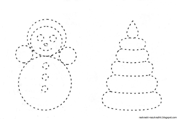 Рисование по контуру для детей