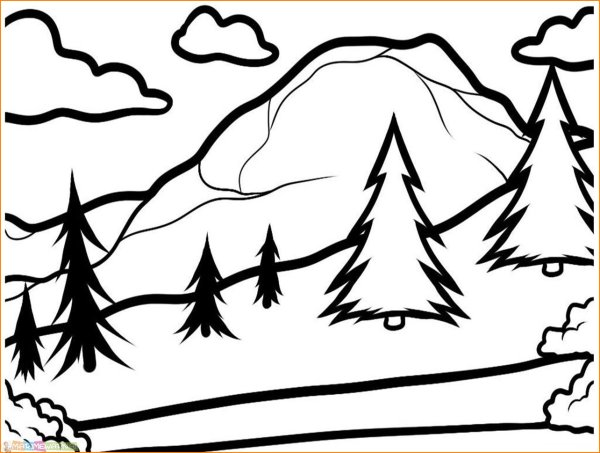 Раскраска горы