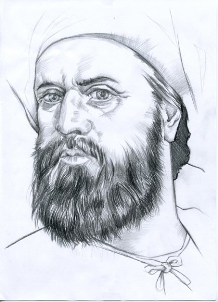 Марко поло портрет черно белый