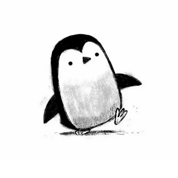 Рисунок пингвина для срисовки