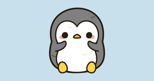 Пингвин для срисовывания