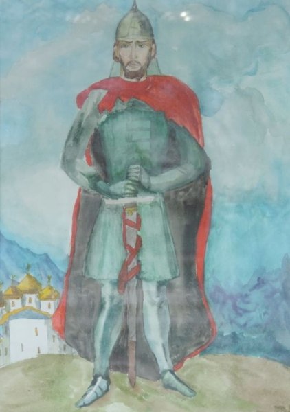 Портрет Александра Невского карандашом 2 класс