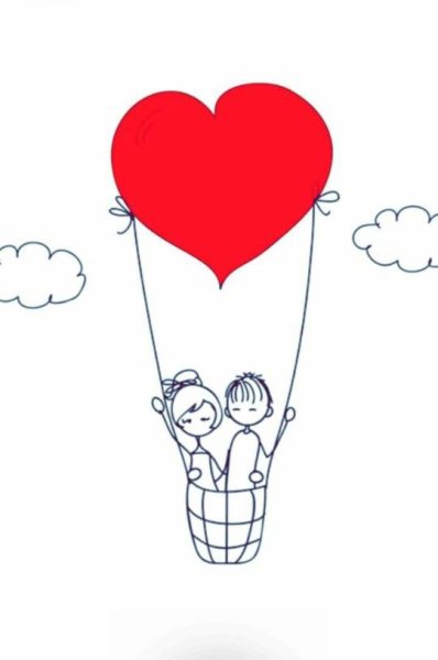 Раскраска пара влюбленных