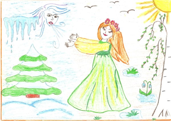 Зима карандашом