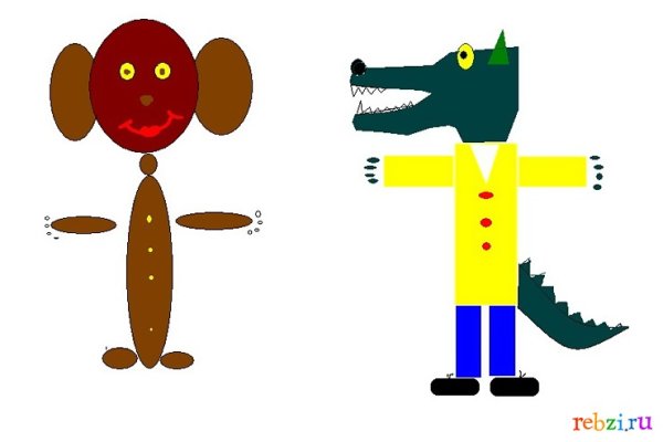 Нарисовать крокодила Гену