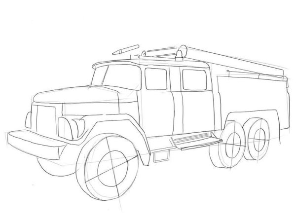 Пожарная машина рисунок