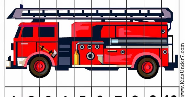 Пожарная машина картина