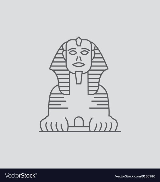 Сфинкс статуя в Египте рисунок
