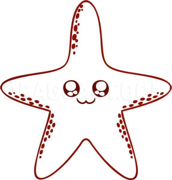 Как рисуется морская звезда
