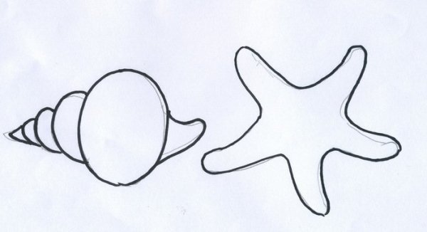 Как рисовать морскую звезду